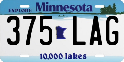 MN license plate 375LAG