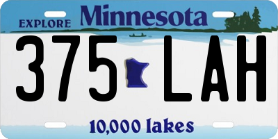 MN license plate 375LAH