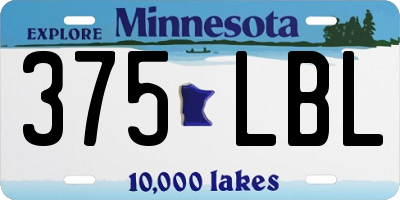 MN license plate 375LBL