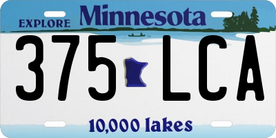 MN license plate 375LCA