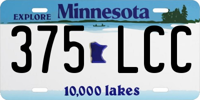 MN license plate 375LCC