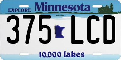 MN license plate 375LCD