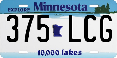 MN license plate 375LCG