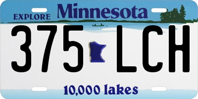MN license plate 375LCH