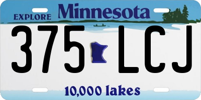 MN license plate 375LCJ