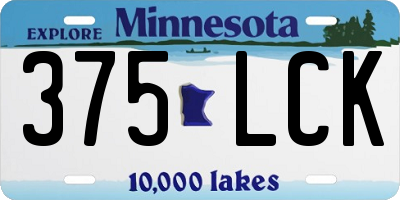 MN license plate 375LCK