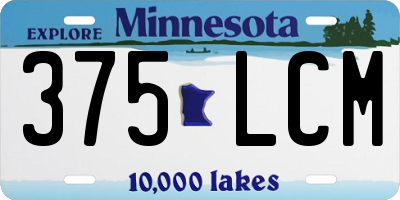 MN license plate 375LCM