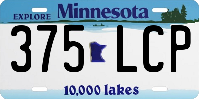 MN license plate 375LCP