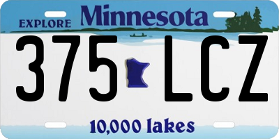 MN license plate 375LCZ
