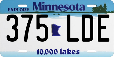 MN license plate 375LDE