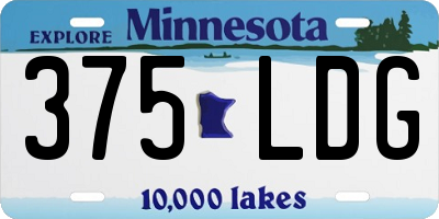 MN license plate 375LDG