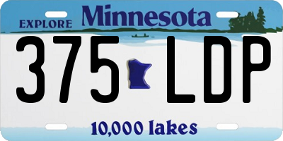 MN license plate 375LDP