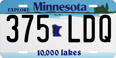 MN license plate 375LDQ