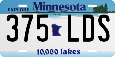 MN license plate 375LDS