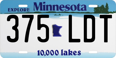 MN license plate 375LDT