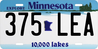 MN license plate 375LEA