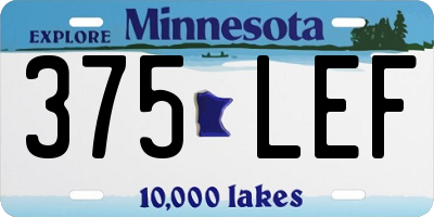 MN license plate 375LEF