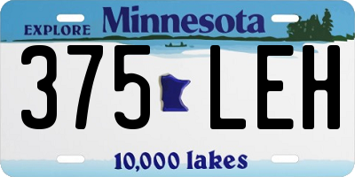 MN license plate 375LEH