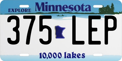 MN license plate 375LEP