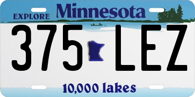 MN license plate 375LEZ