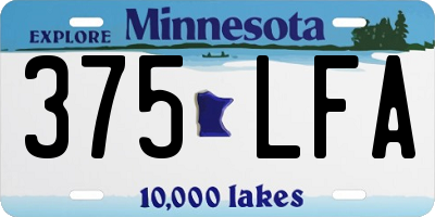 MN license plate 375LFA