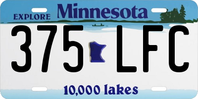 MN license plate 375LFC