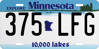 MN license plate 375LFG