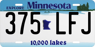 MN license plate 375LFJ