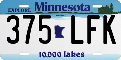 MN license plate 375LFK