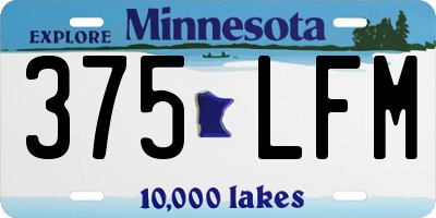 MN license plate 375LFM