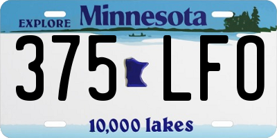 MN license plate 375LFO
