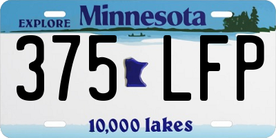 MN license plate 375LFP