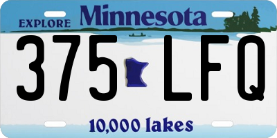 MN license plate 375LFQ