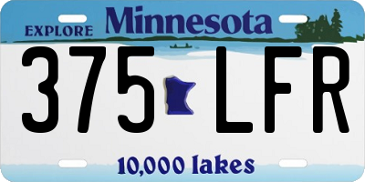 MN license plate 375LFR