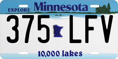 MN license plate 375LFV