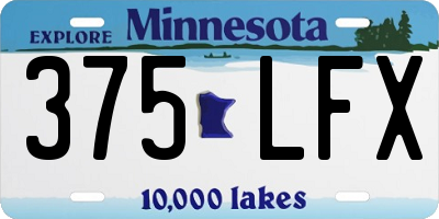 MN license plate 375LFX