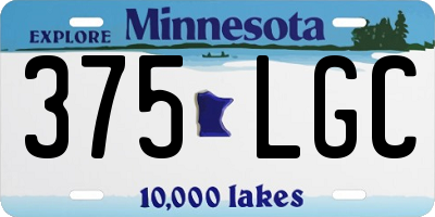 MN license plate 375LGC