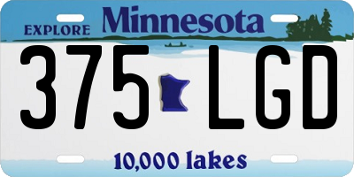 MN license plate 375LGD