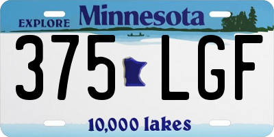 MN license plate 375LGF