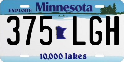 MN license plate 375LGH