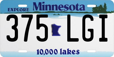 MN license plate 375LGI