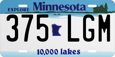 MN license plate 375LGM
