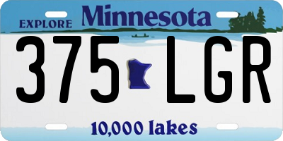 MN license plate 375LGR