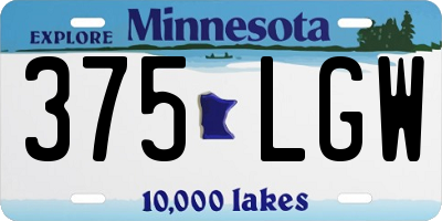 MN license plate 375LGW