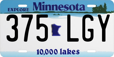 MN license plate 375LGY