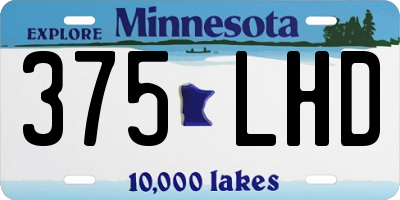 MN license plate 375LHD