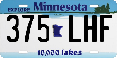 MN license plate 375LHF