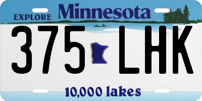 MN license plate 375LHK