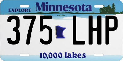 MN license plate 375LHP