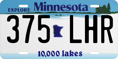 MN license plate 375LHR